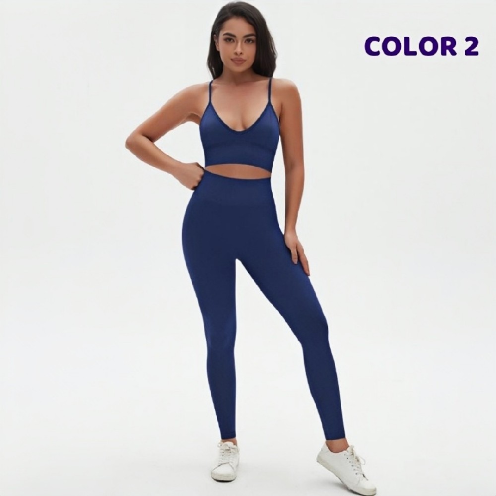 Custom Logo Yoga Set with Sports Bra and Leggings – Sexy Fitness & Gym Wear Manufacturer