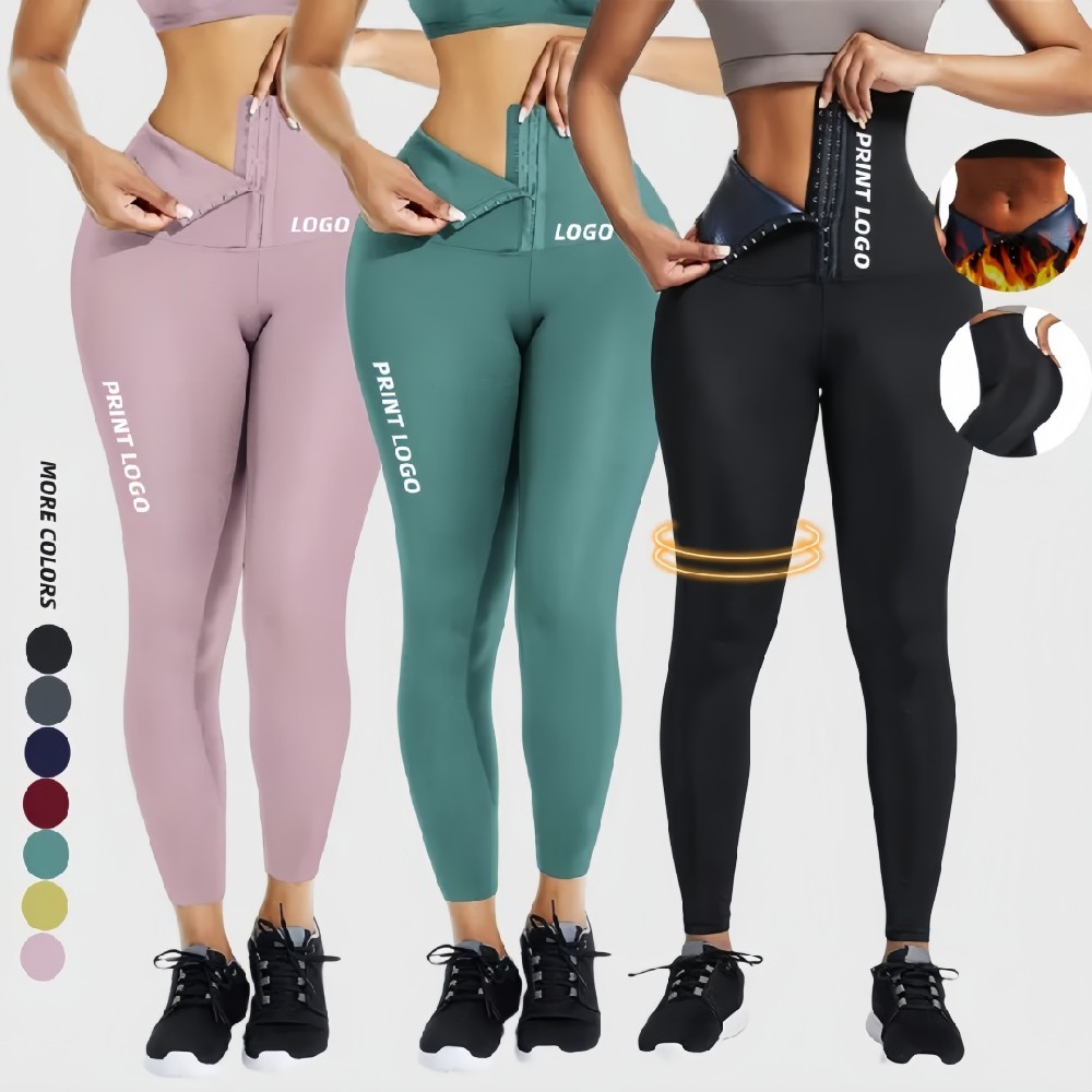 Custom Waist Trainer Yoga Leggings for Women – High Waist Butt-Lifting Slimming Sportswear