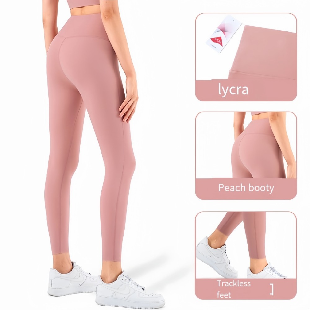 High-Waist Hip-Lifting Peach Yoga Leggings – Custom Fitness and Gym Sportswear for Women