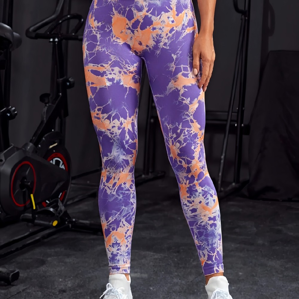 Tie-Dye Scrunch Butt Yoga Leggings – Soft Slimming High-Waisted Fitness Pants Wholesale