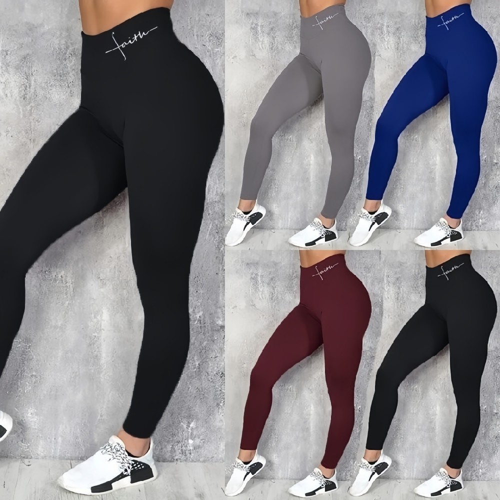 Custom Printed Logo Tummy Control Leggings – Sexy Fitness Yoga Pants for Women