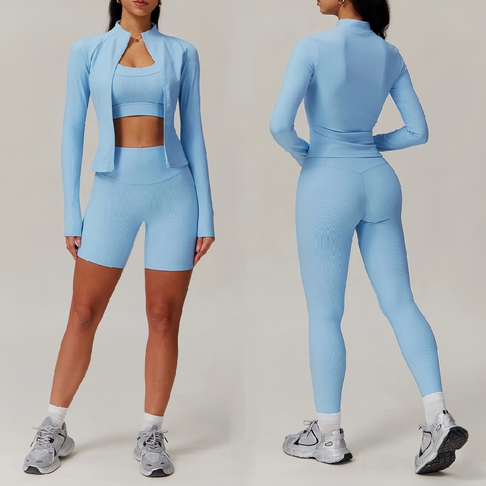 Custom 6-Piece Women’s Matching Activewear Set – Logo Gym & Yoga Workout Outfits