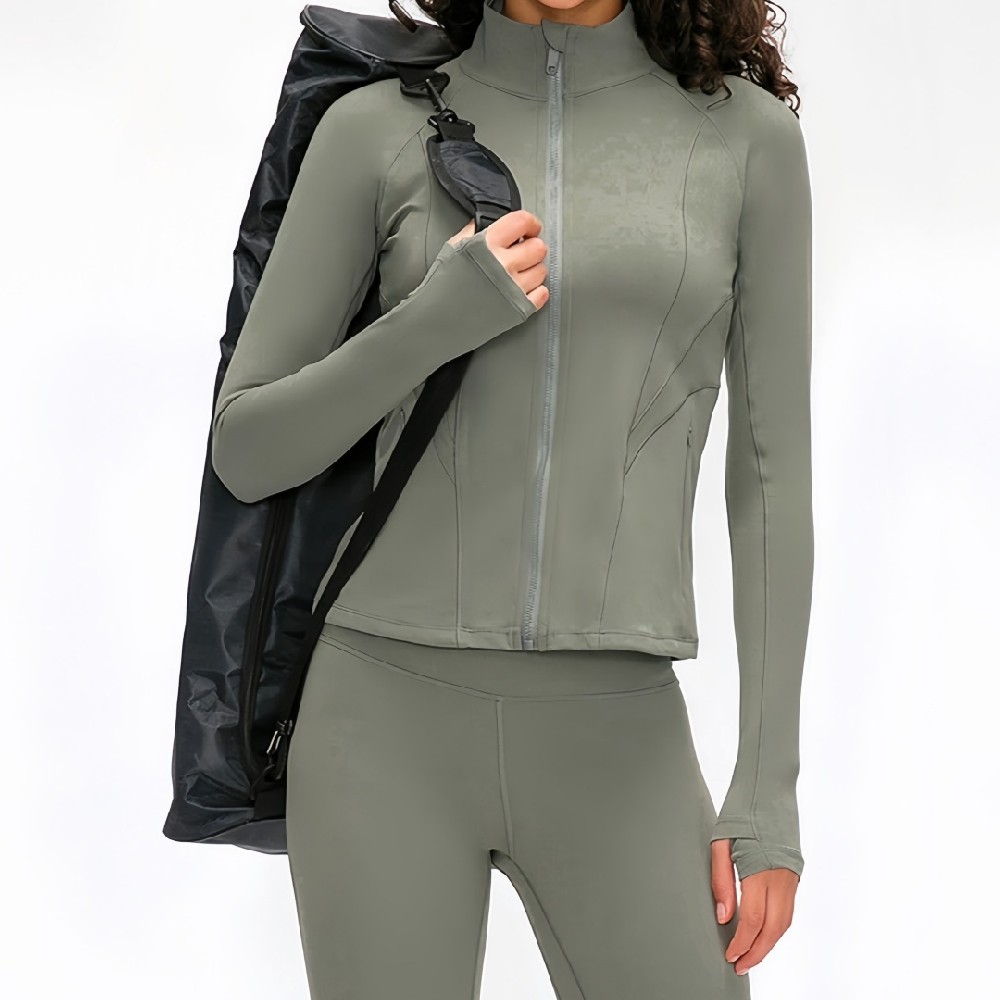Women’s Zipper Sports Jacket – Yoga, Gym, and Running Activewear for Fitness & Pilates