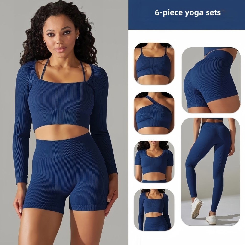 New Arrival Seamless 6-Piece Women’s Yoga Set – Fitness Bra, Leggings & Athletic Wear